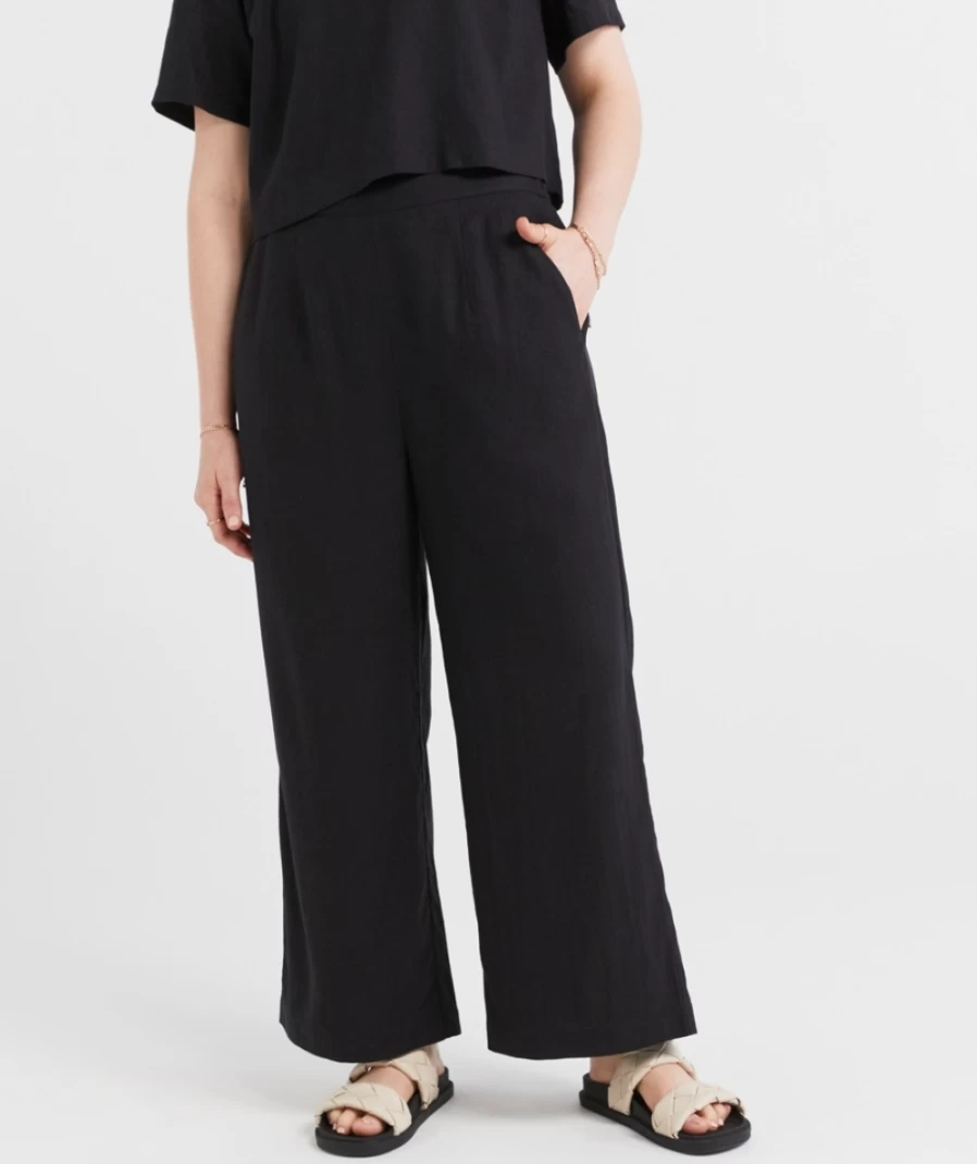 "Sportsgirl Women's European Linen Blend Culotte Pants"