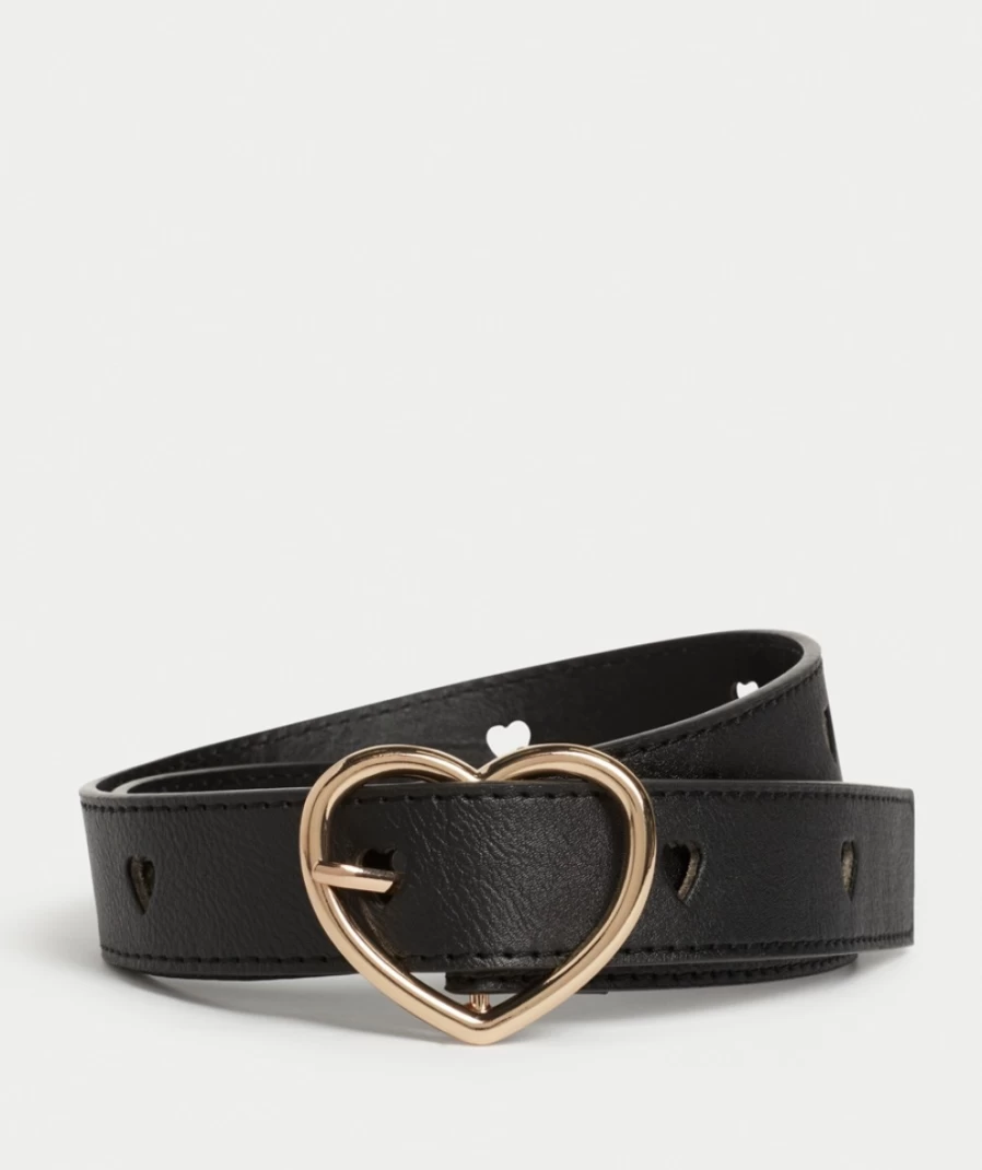 Sportsgirl Women's Black Heartfelt Belt - Stylish & Versatile Accessory