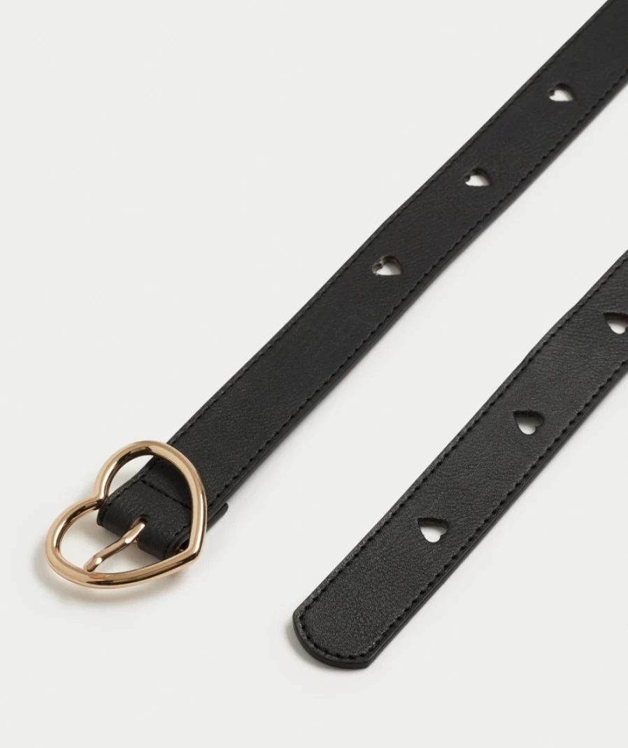 Sportsgirl Women's Black Heartfelt Belt - Stylish & Versatile Accessory