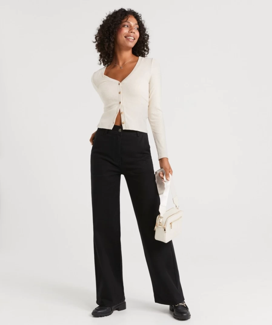 Sportsgirl Women's Black Skylar Full Length Pants