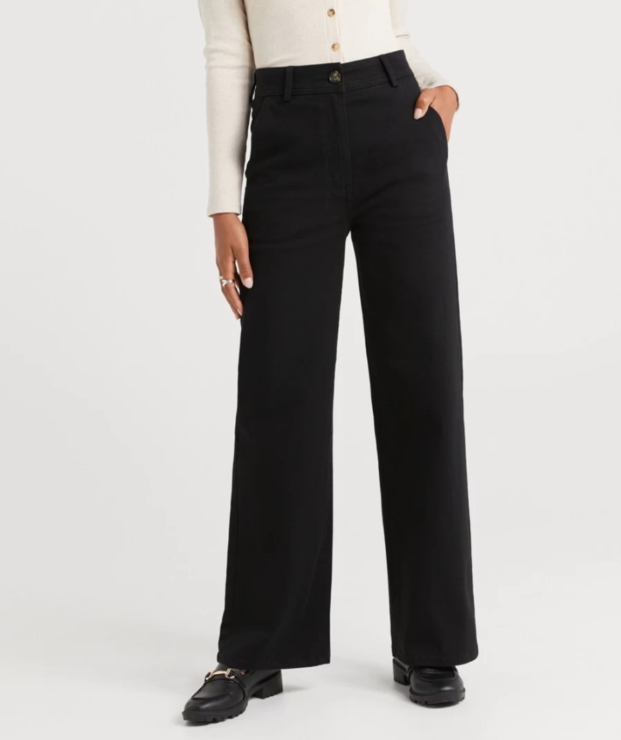 Sportsgirl Women's Black Skylar Full Length Pants