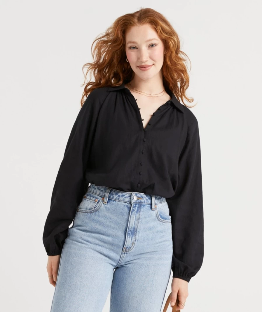 Sportsgirl Women's Perry Linen Blend Shirt - Comfortable & Stylish Linen Shirt for Women