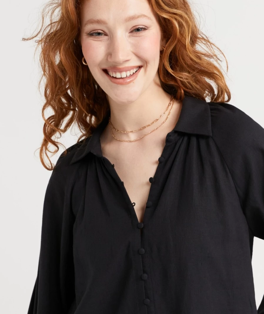Sportsgirl Women's Perry Linen Blend Shirt - Comfortable & Stylish Linen Shirt for Women