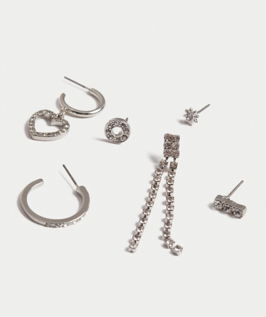 Sportsgirl Women's Rhodium Glamour Drop Earrings Pack