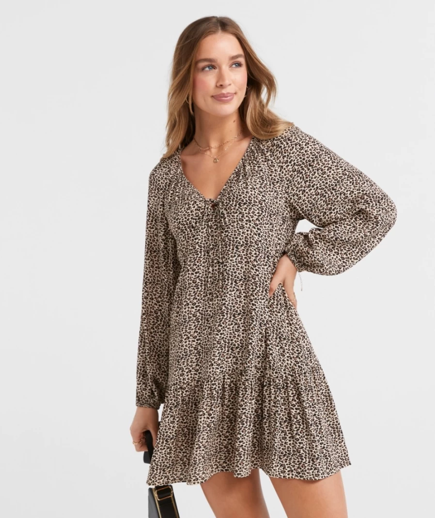 Sportsgirl Women's Animal Print Melody Shift Mini Dress