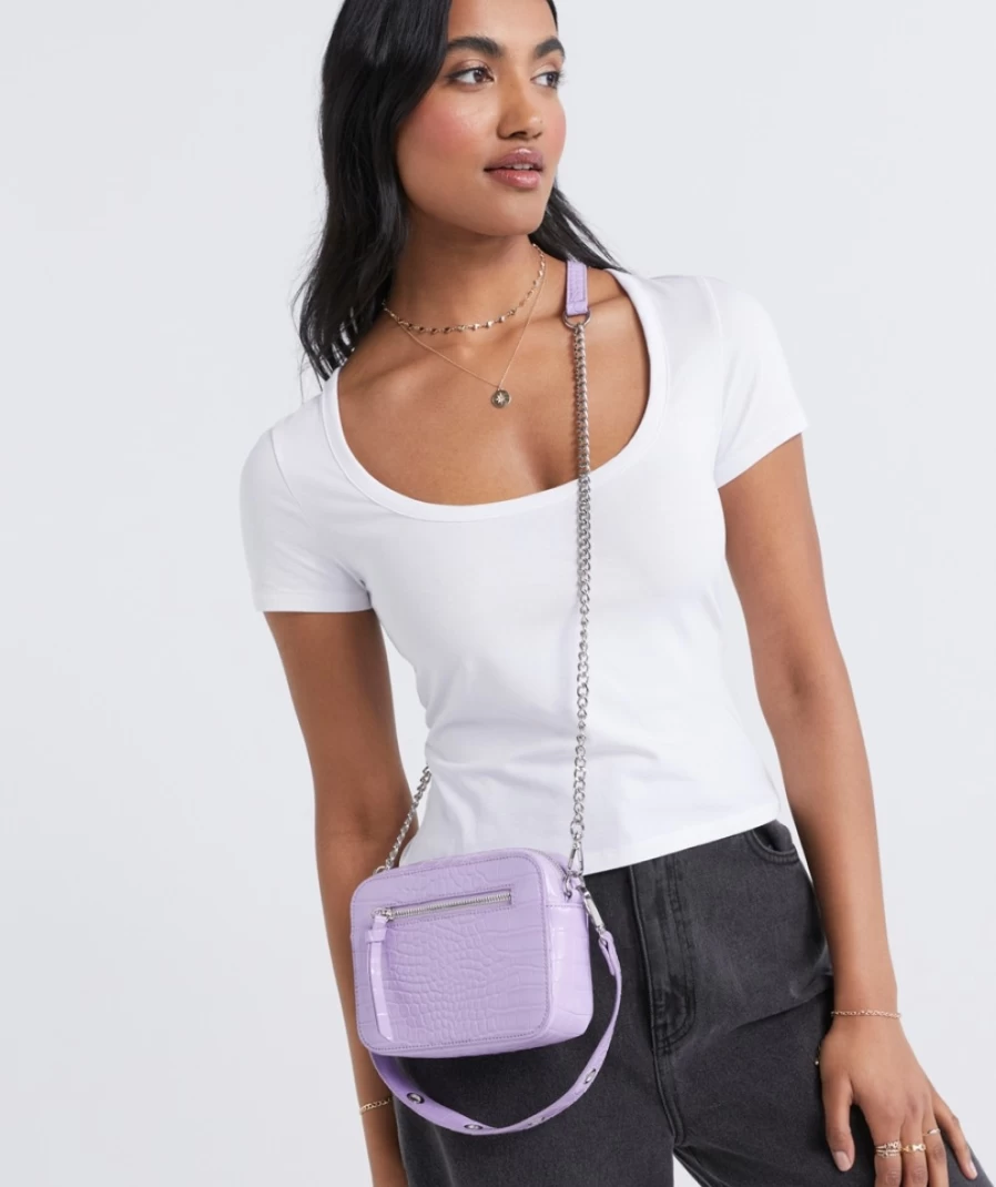 Sportsgirl Women's Lilac Ada Rocker Bag - Stylish & Trendy Handbag