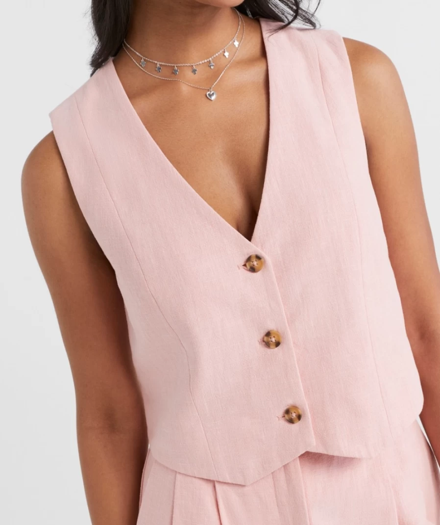 Sportsgirl Women's Musk Textured Vest - Navi Style Casual Wear