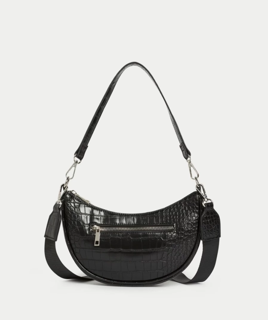 Sportsgirl Women's Black Vivianne Crocodile Cross Body Bag