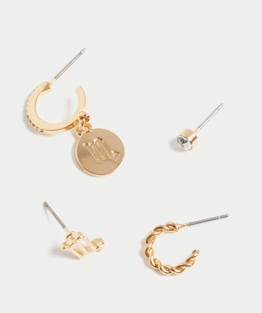 Sportsgirl Gold Zodiac Earrings for Women - Stylish Pack