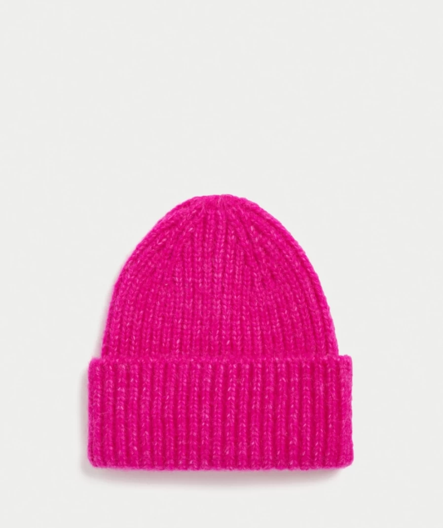 Sportsgirl Women's Bubblegum Ribbed Knit Beanie - Esther Rib Beanie