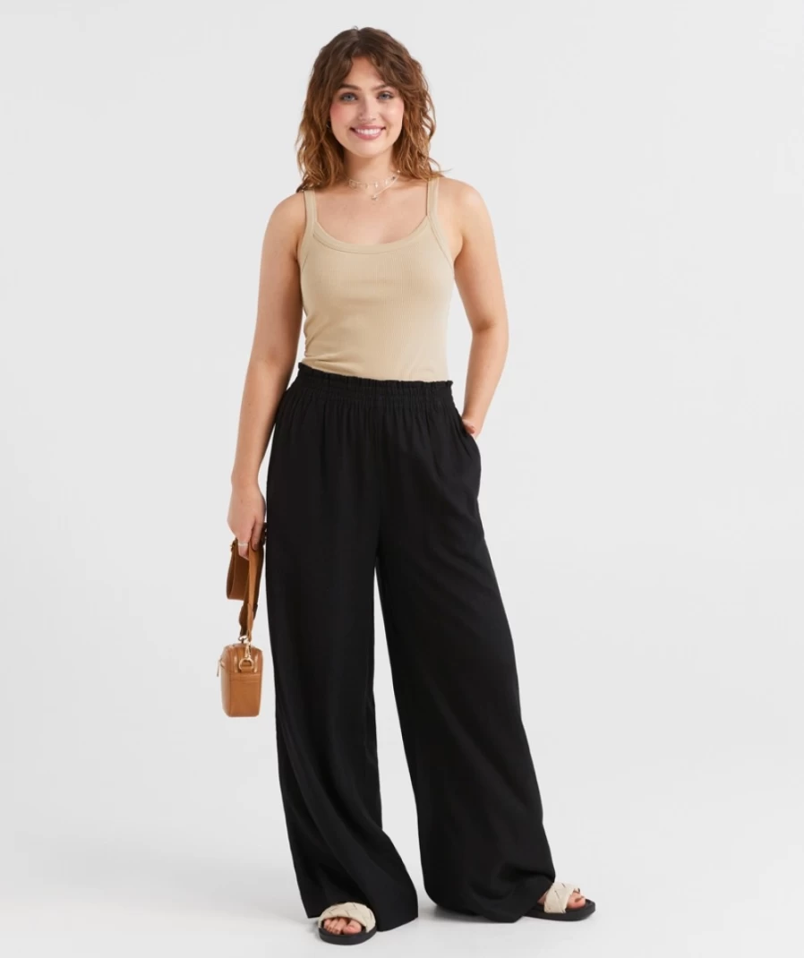 "Sportsgirl Women's Linen Blend Wide Leg Pants – Comfortable & Stylish"