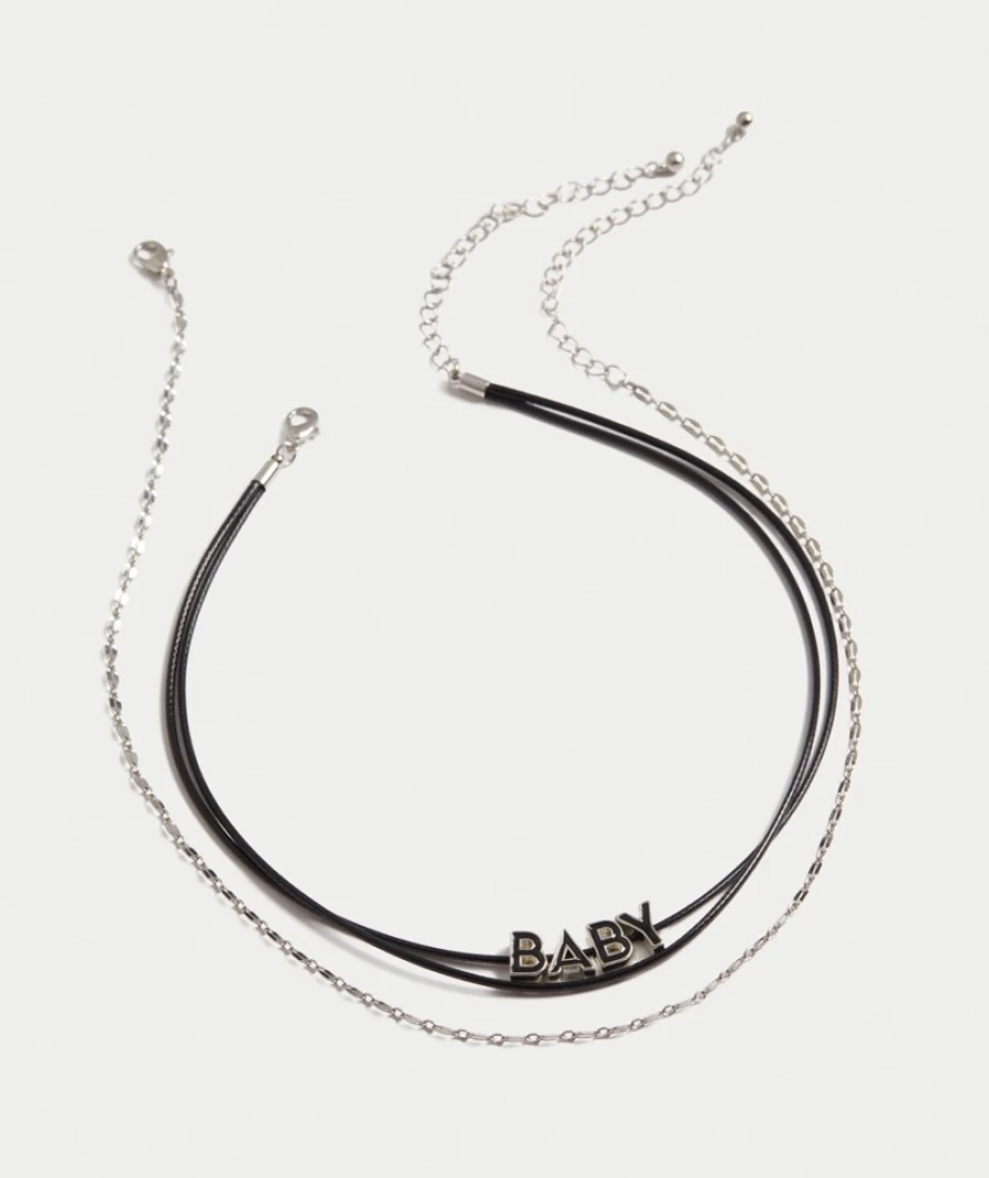 Sportsgirl Women's Multi-Color Rope Necklace - Stylish Black Baby Necklace