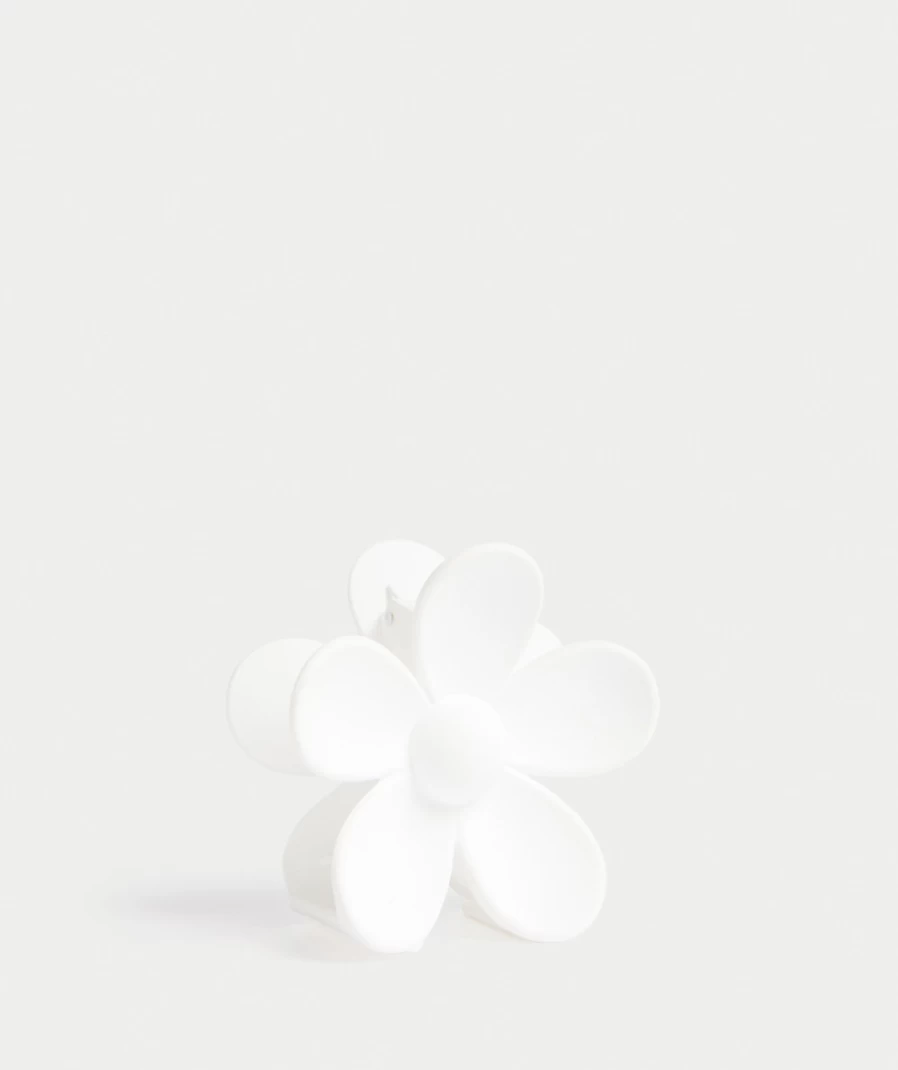 Sportsgirl Women's White Matte Daisy Hair Claw