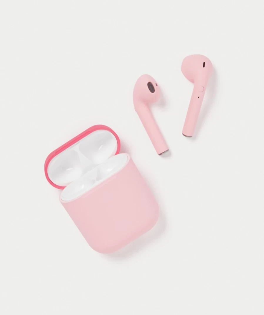 "Sportsgirl Women's Pink/Red Two-Tone Bluetooth Earphones – Listen Up!"