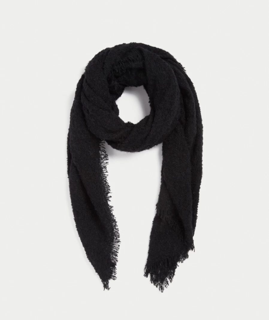 Sportsgirl Women's Black Sasha Textured Scarf - Stylish & Soft Fashion Accessory