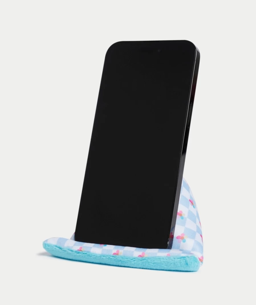 Sportsgirl Women's Multi Color Phone Beanbag Stand - Pansy Patch Design, Flexible Holder for Mobile Devices