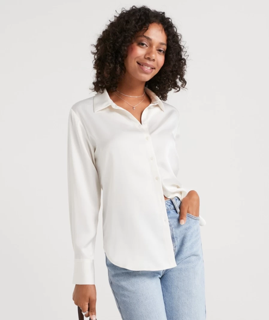 Sportsgirl Women's Evie Satin Shirt - Elegant Blouse for Women