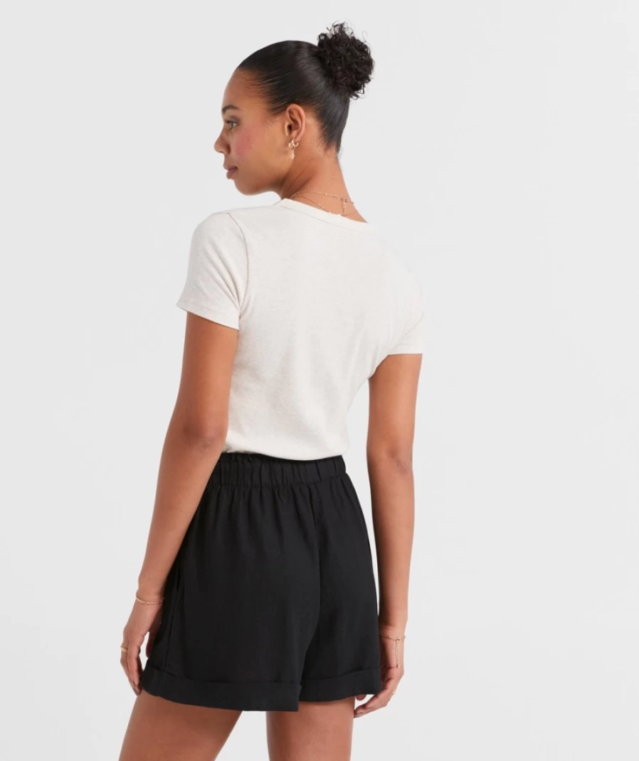 "Sportsgirl Women's Linen Blend Pull-On Shorts – Comfortable Casual Wear"