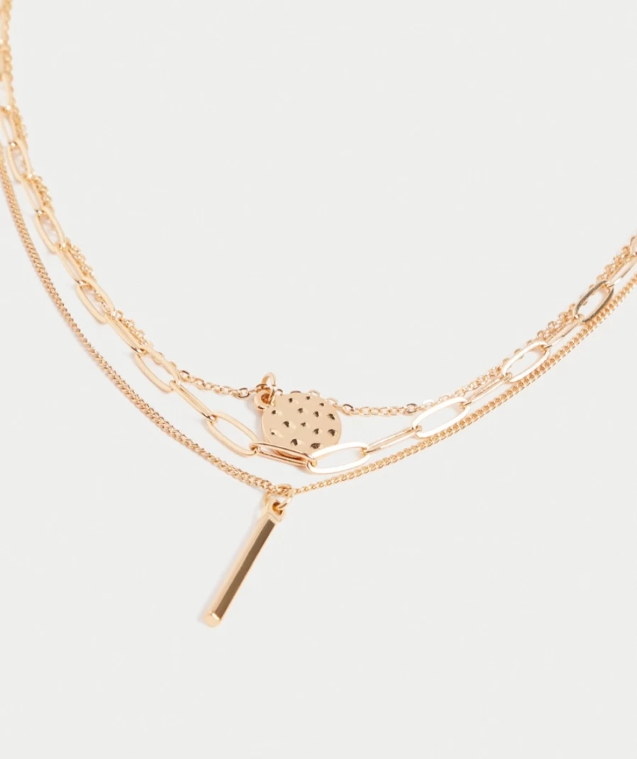 Sportsgirl Women's Gold Chain Necklace Pack - Trendy Layered Chains for Everyday Wear