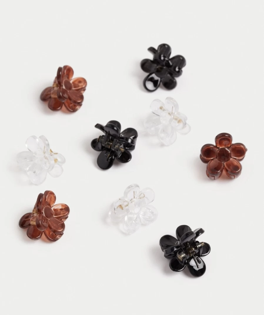 Sportsgirl Women's Multi Color Mini Flower Hair Claw Clip Pack - Basic Hair Accessories