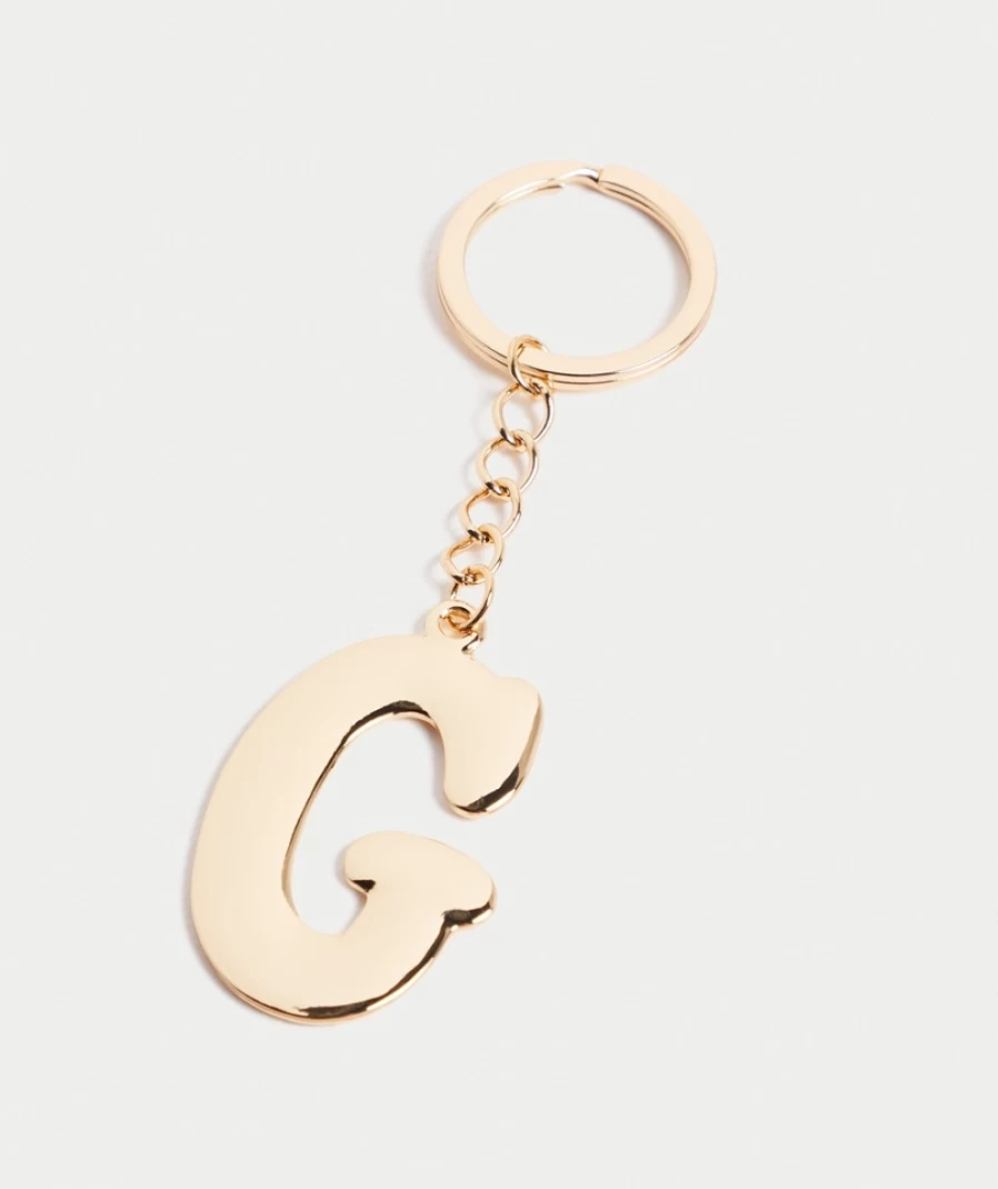Sportsgirl Gold Bubble Alphabet Keyring for Women - Stylish Letter Charm Accessory