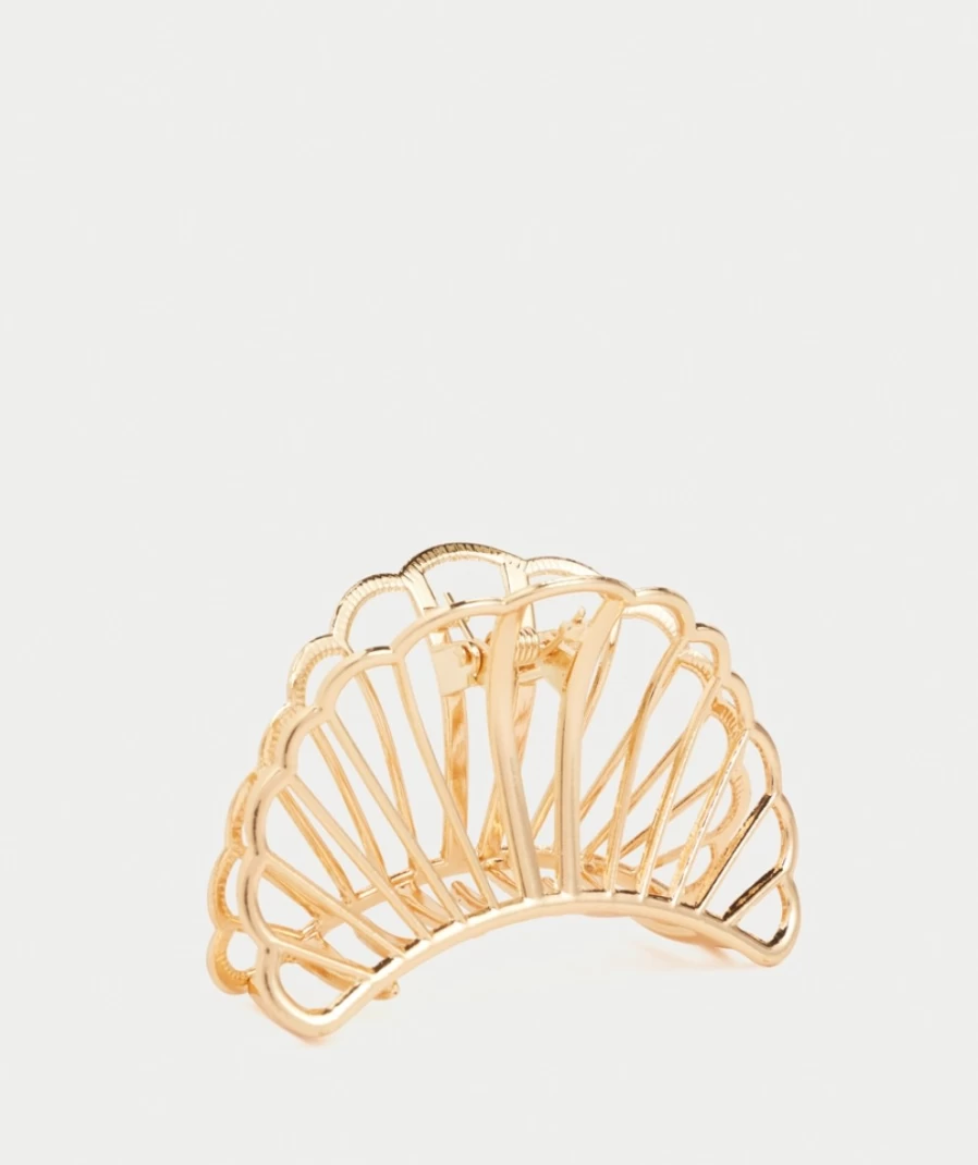 Sportsgirl Gold Hair Claw for Women - Shell Design Hair Clip