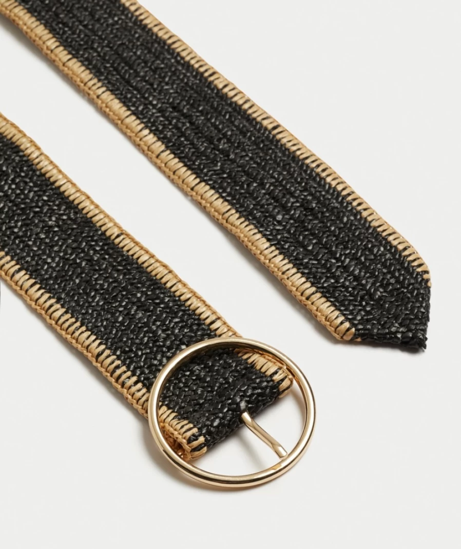 Sportsgirl Women's Black Mae Woven Belt - Stylish Fashion Accessory