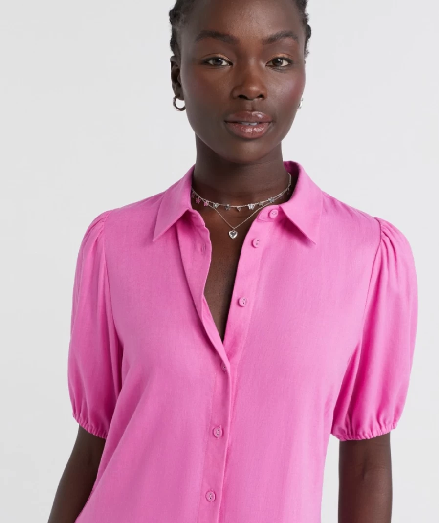 Sportsgirl Women's Orchid Linen Button Mini Dress - Clara Style Summer Outfit