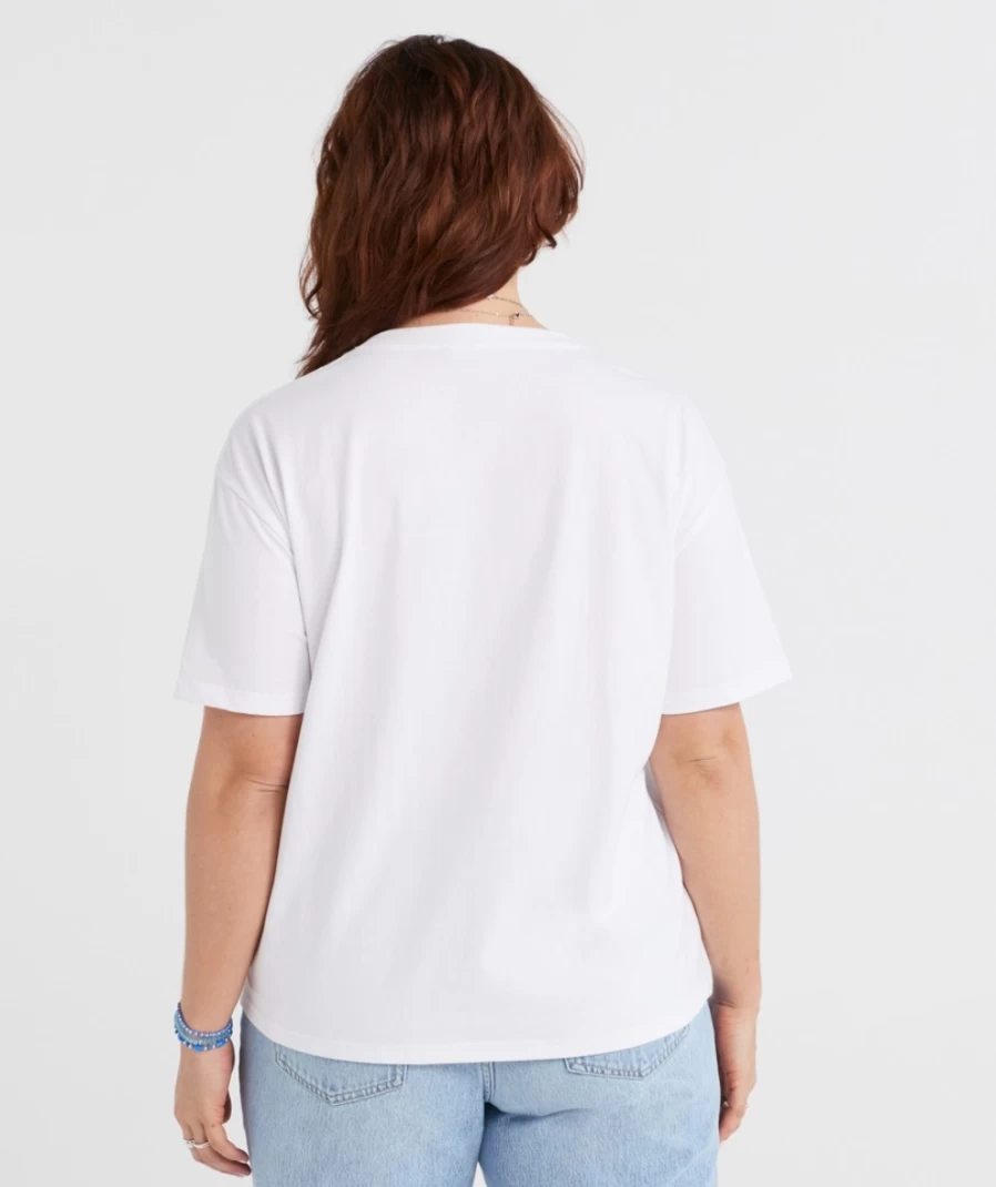 Sportsgirl Women's White Valencia Garden Graphic T-Shirt