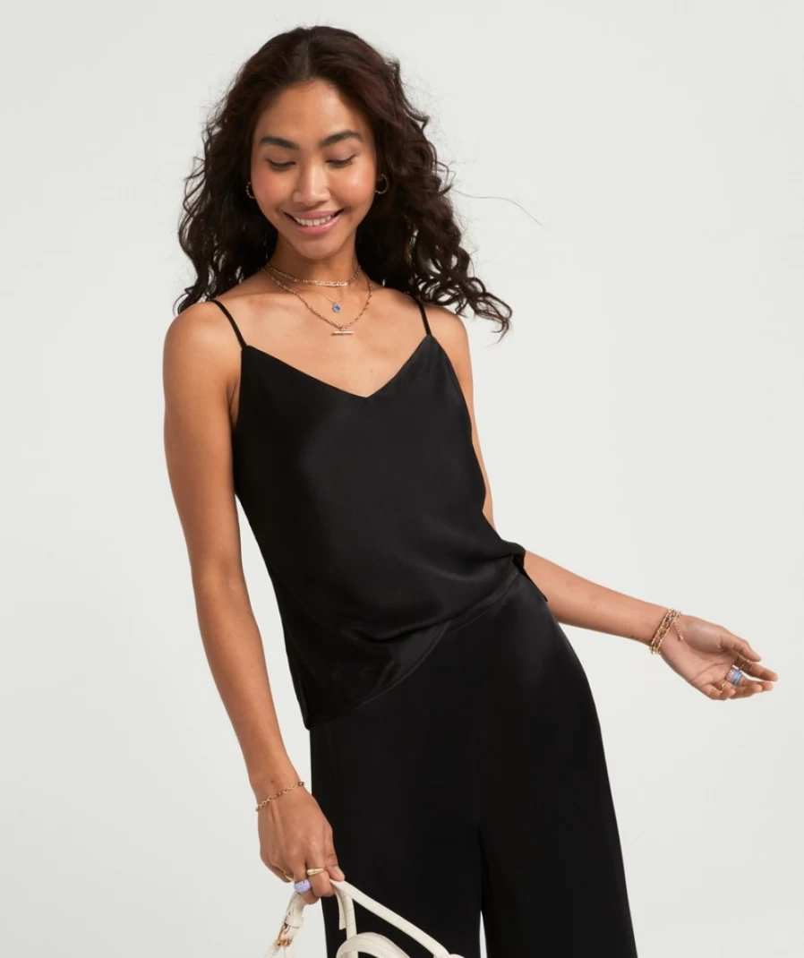 Sportsgirl Women's Kourtney Satin Cami Top - Elegant Sleeveless Blouse for Women