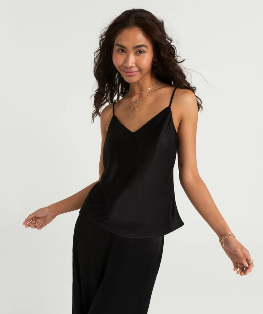 Sportsgirl Women's Kourtney Satin Cami Top - Elegant Sleeveless Blouse for Women