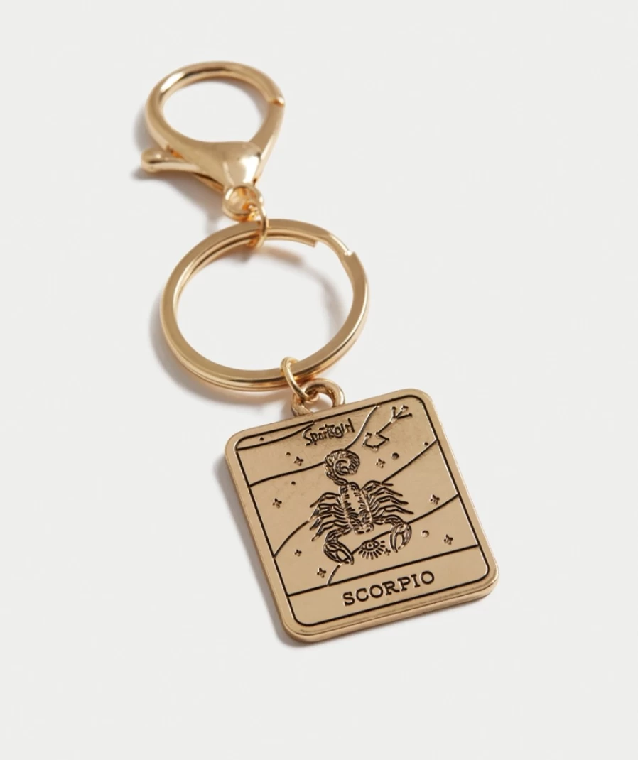Sportsgirl Gold Horoscope Keychain for Women - Zodiac Sign Charm Gift