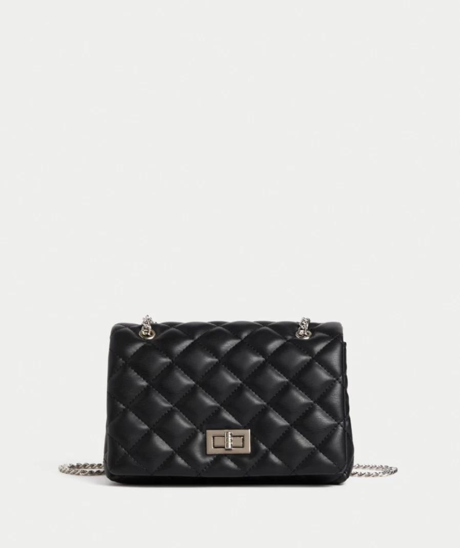 Sportsgirl Women's Black Kiara Quilted Chain Crossbody Bag