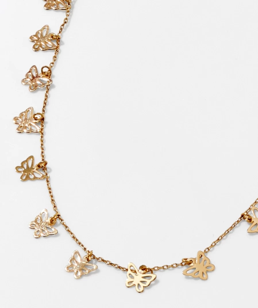 Sportsgirl Gold Butterfly Choker Necklace for Women - Elegant Fashion Jewelry