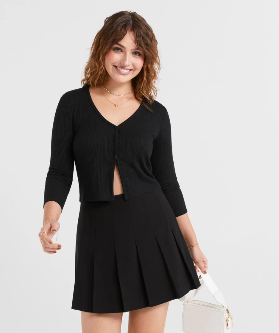 Sportsgirl Women's Black Ivy Pleated Mini Skirt