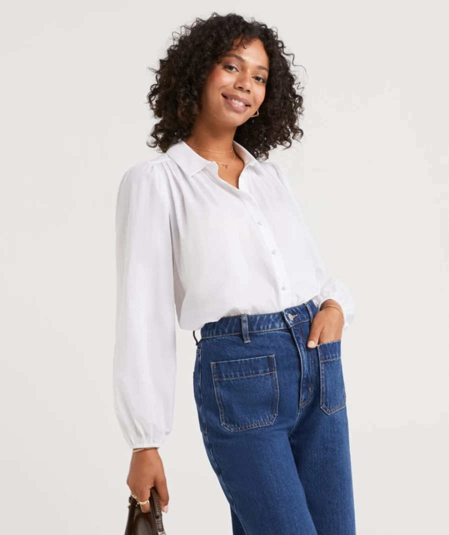 Sportsgirl Women's Bonnie Cotton Button-Up Blouse