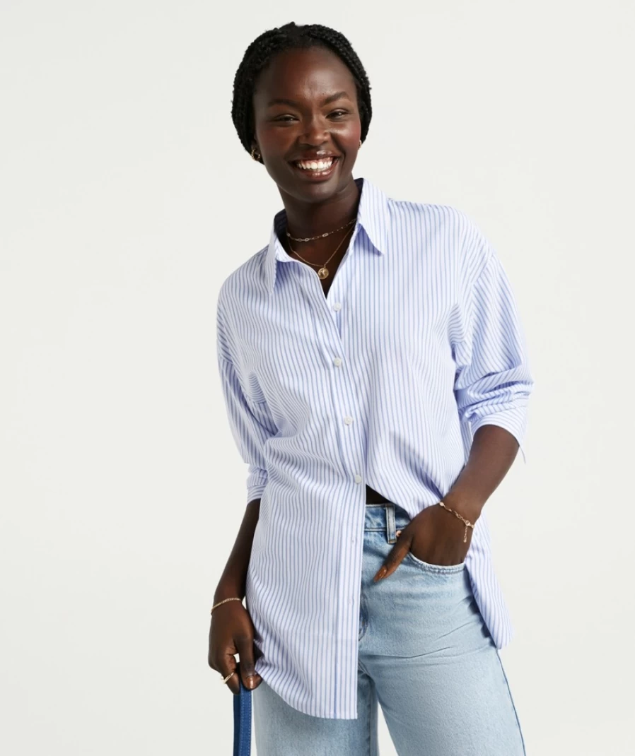 Sportsgirl Women's Jordyn Stripe Shirt - Stylish Casual Top for Everyday Wear