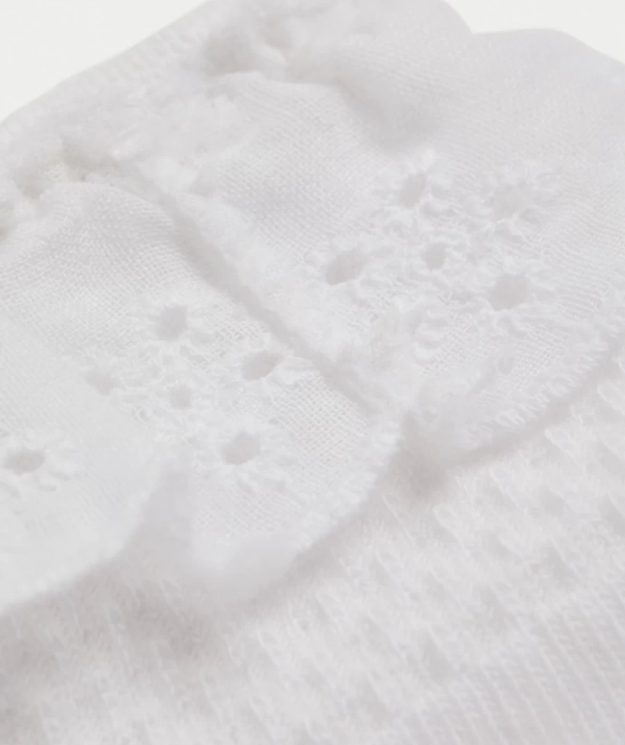 Women's White Textured Frill Socks by Sportsgirl - Stylish & Comfortable