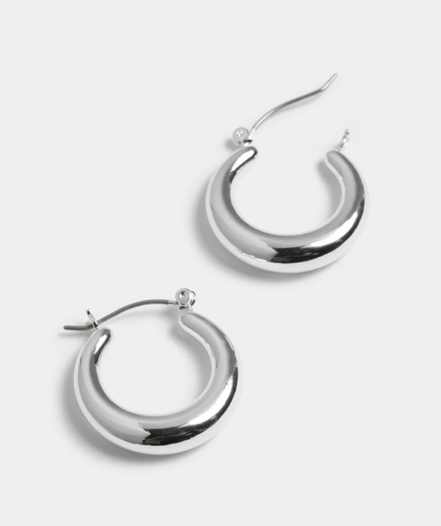 Sportsgirl Silver Plated Hoop Earrings for Women - Stylish & Trendy