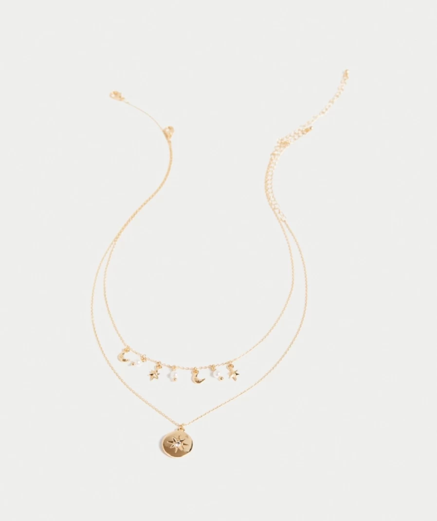 Sportsgirl Gold Star & Moon Pendant Necklace for Women - Elegant Celestial Jewelry
