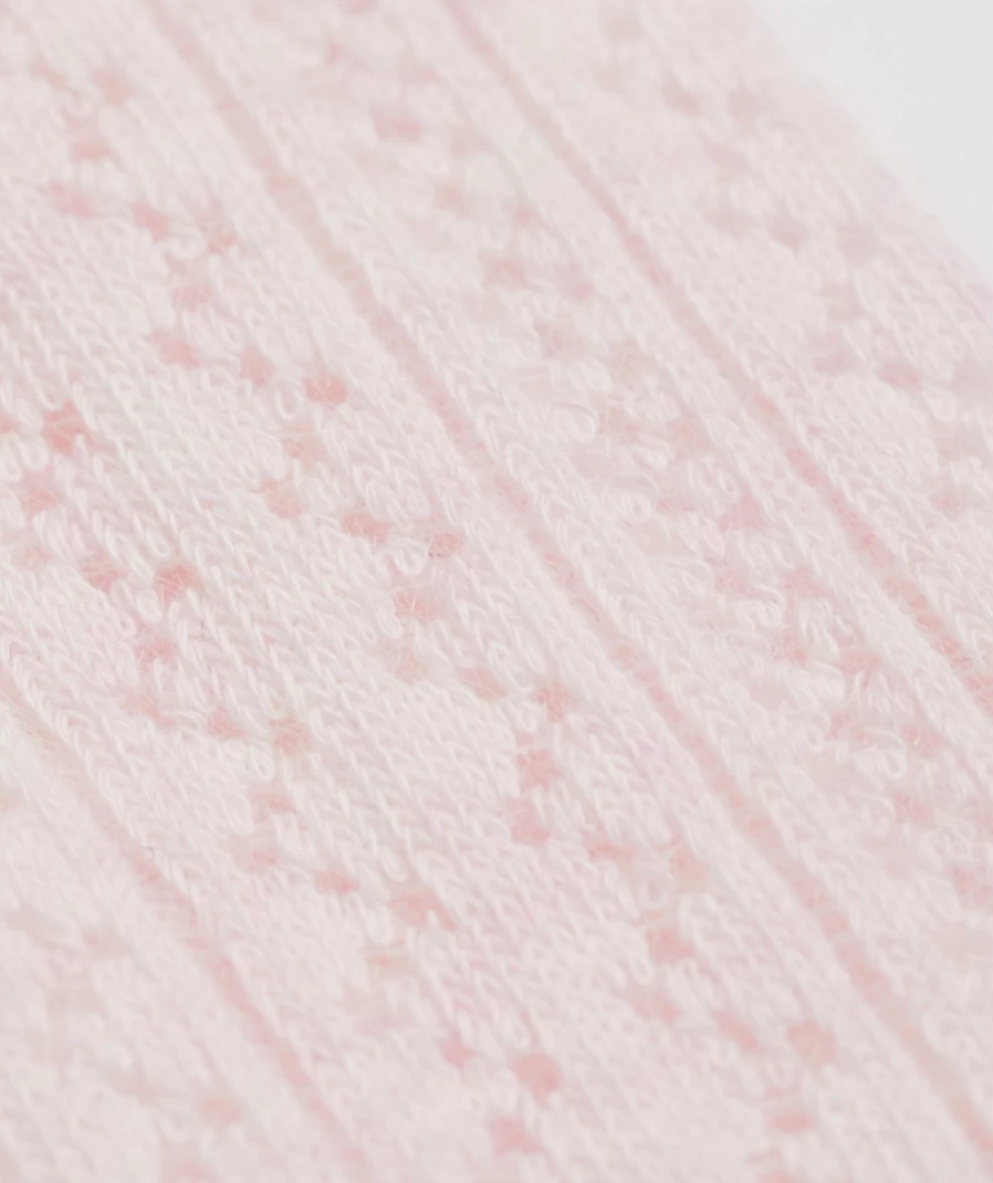 Women's Soft Pink Pointelle Frill Socks by Sportsgirl - Lace Trim Ankle Socks