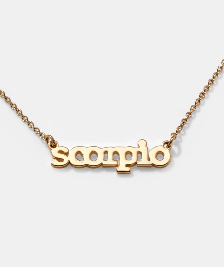 "Sportsgirl Gold Zodiac Necklace for Women – Written in the Stars"