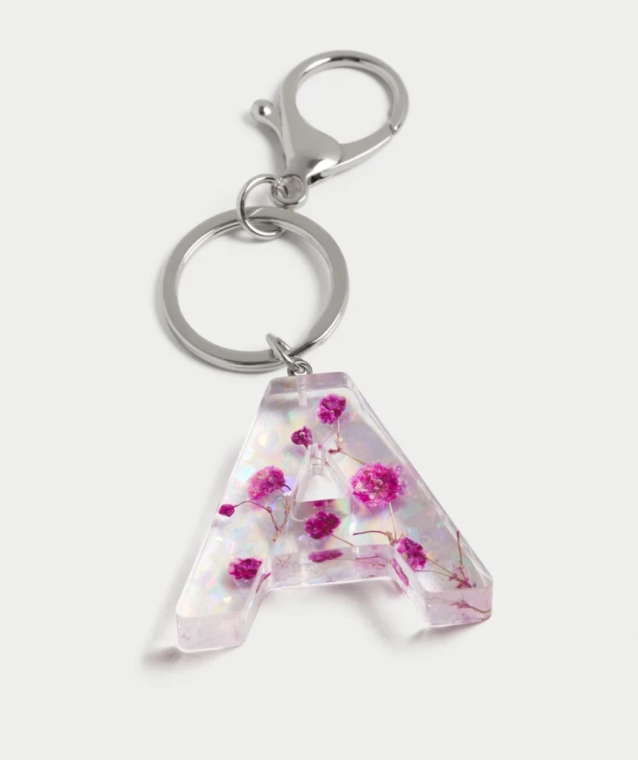 Sportsgirl Women's Multi-Color Confetti Acrylic Alphabet Key Ring