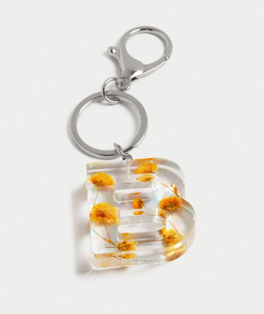 Sportsgirl Women's Multi-Color Confetti Acrylic Alphabet Key Ring