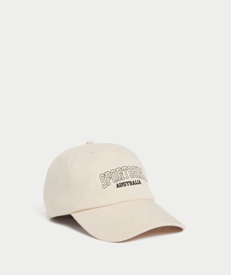 Sportsgirl Women's Ecru Rewind Baseball Cap - Adjustable Casual Vintage Hat