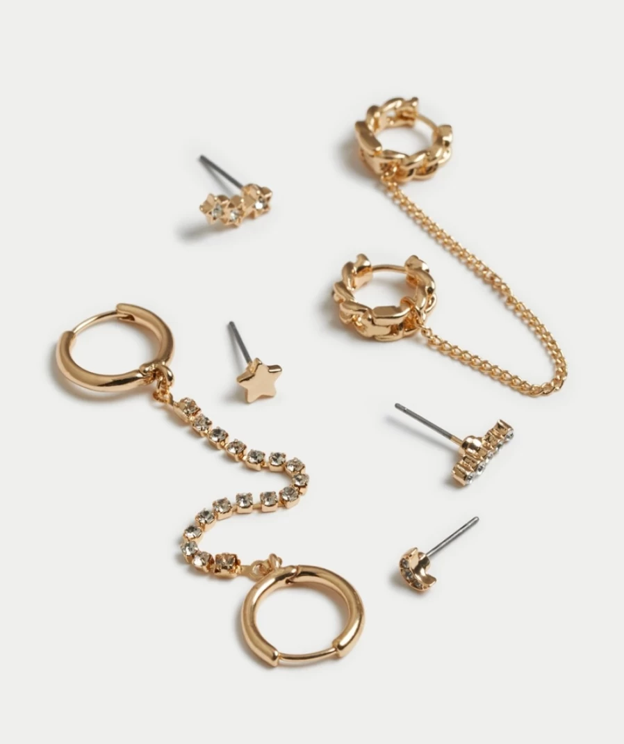 Sportsgirl Gold Celestial Ear Cuff & Chain Pack for Women