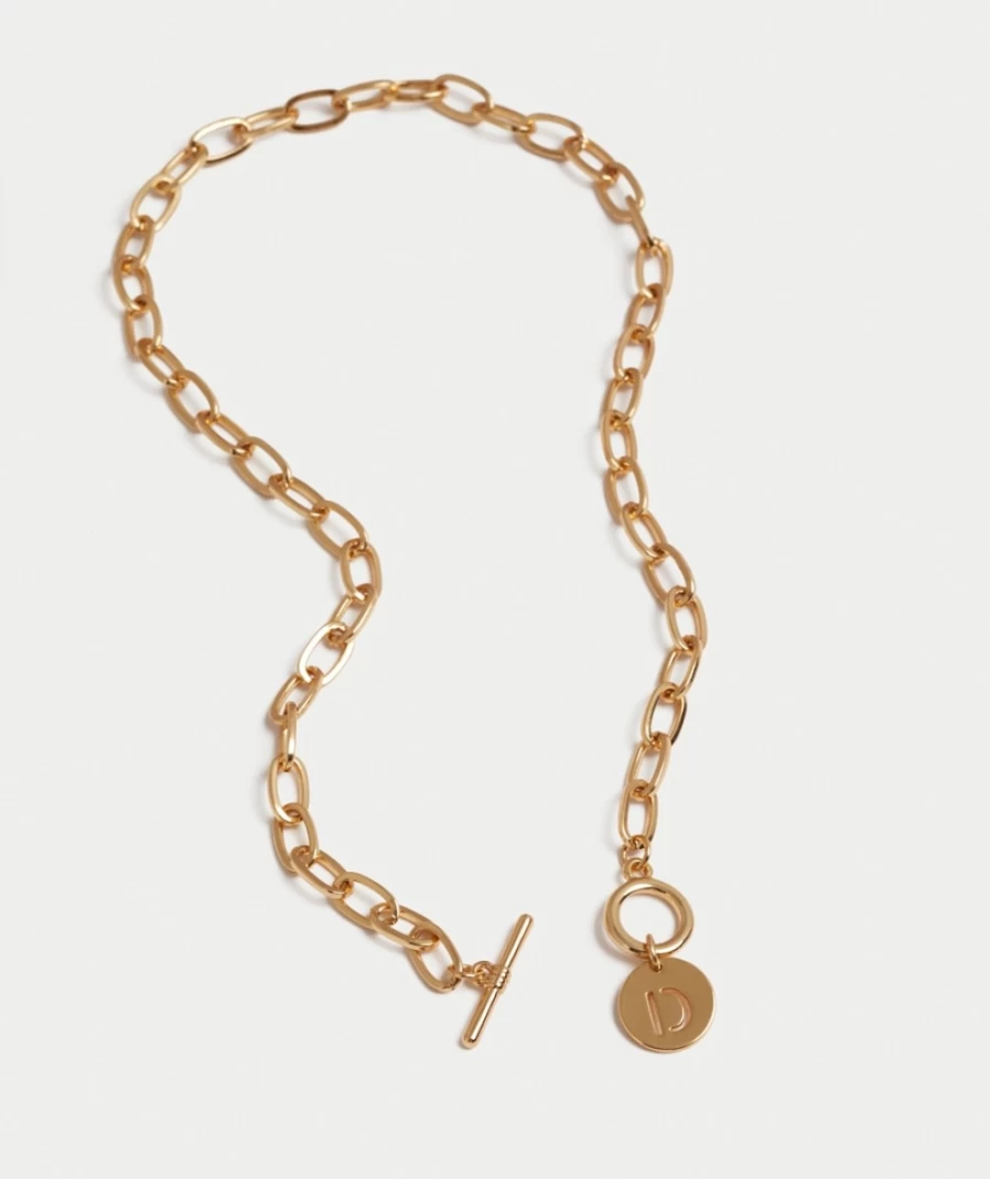 Sportsgirl Women's Gold Plated Letter Pendant Necklace - Elegant Gold Jewelry for Women