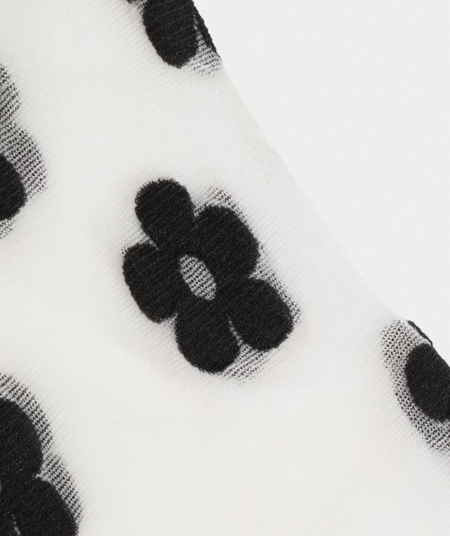 Women's White Floral Mesh Frill Socks by Sportsgirl - Elegant Lace Detail Ankle Socks