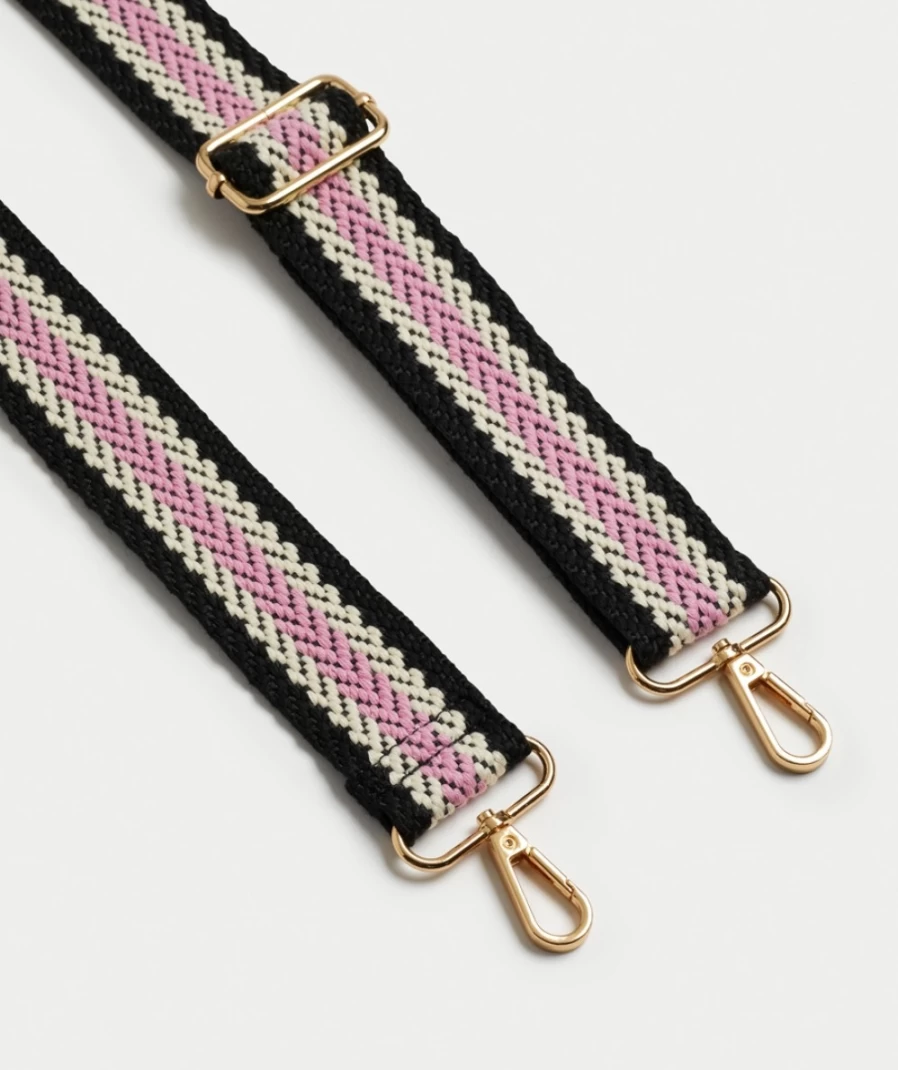 "Sportsgirl Women's Pink Multi Webbing Strap - Adjustable Fashion Accessory"
