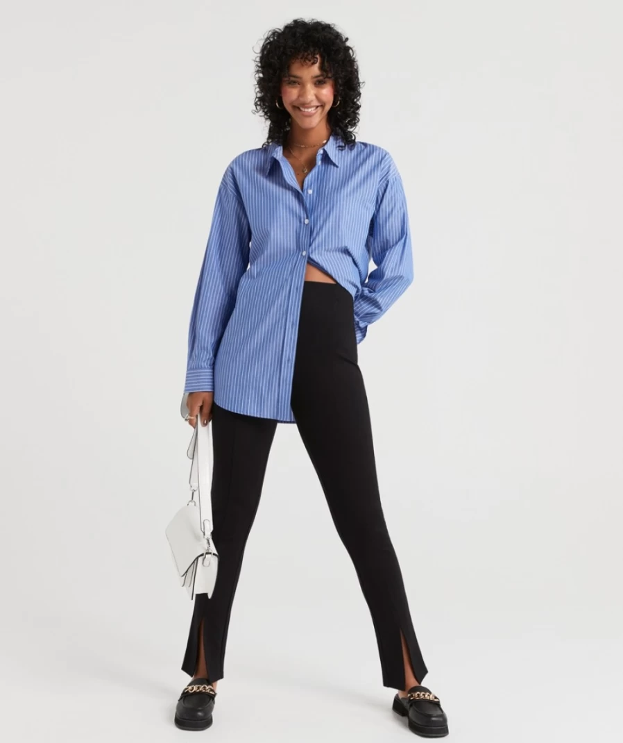 Sportsgirl Women's Ponte Split Front Pants - Cara Ecovero Stretch Comfort Fit